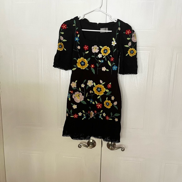 asos mini dress with flower details - Picture 1 of 4